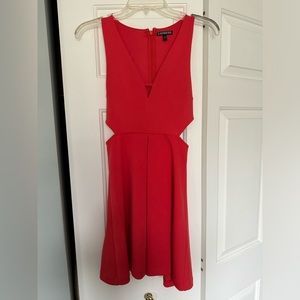 Express red cut out A Line cocktail dress